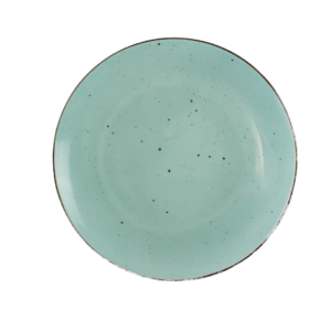 Plato de cerámica azul moteado 28 cm — plato ceramica